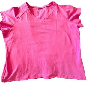 ProSpirit Athletic Gear Women’s Barbie Pink Short Sleeve V-Neck T-Shirt Sz XL